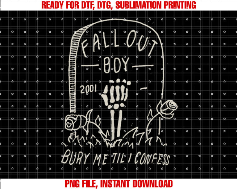 Fall Out Boy Grave Shirt  PNG, DTF, DTG, Sublimation Design