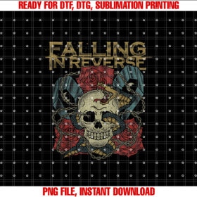 Falling in Reverse Official Andise the Death Shirt  PNG, DTF, DTG, Sublimation Design