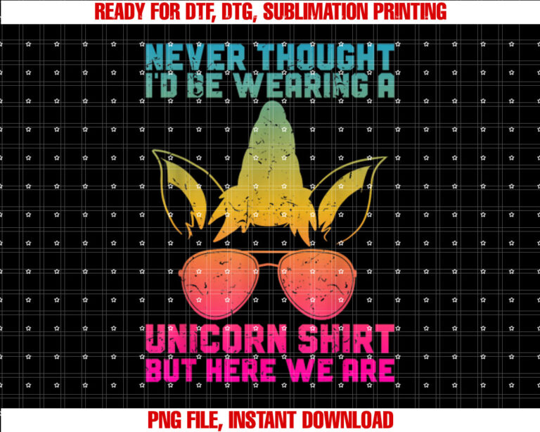Fathers Day I Wear a Unicorn Dadacorn Funny Shirt  PNG, DTF, DTG, Sublimation Design