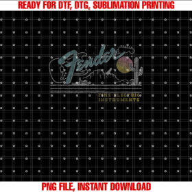 Fender Vintage Desert Logo Shirt  PNG, DTF, DTG, Sublimation Design
