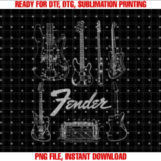 Fender Guitars Amp Logo Shirt  PNG, DTF, DTG, Sublimation Design