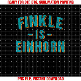 Finkle is Einhorn Simple Text Vintage Retro Shirt  PNG, DTF, DTG, Sublimation Design