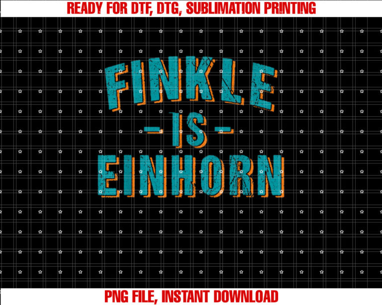 Finkle is Einhorn Simple Text Vintage Retro Shirt  PNG, DTF, DTG, Sublimation Design