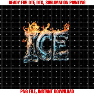 Fire and Ice Hot and Cool Passionate and Calm Shirt  PNG, DTF, DTG, Sublimation Design