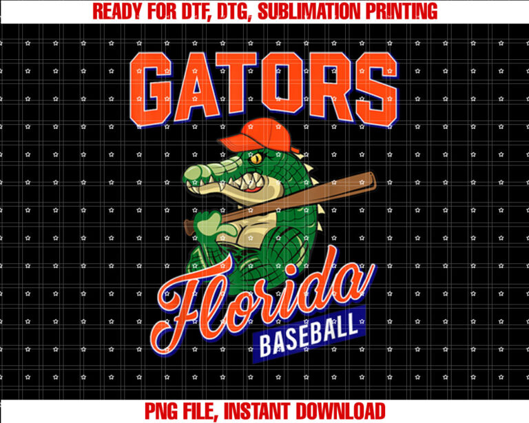 Florida Flb Baseball Fans Gator Shirt  PNG, DTF, DTG, Sublimation Design