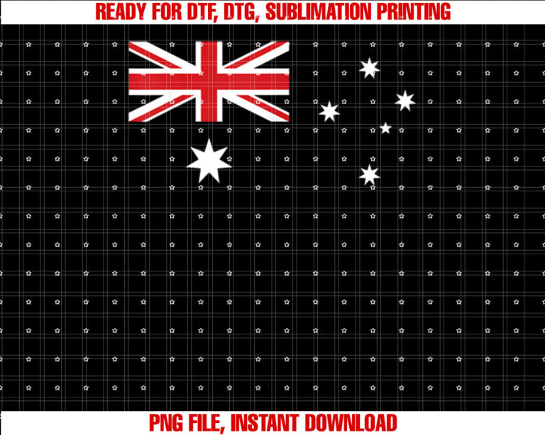 For Australian Flag Day Shirt  PNG, DTF, DTG, Sublimation Design
