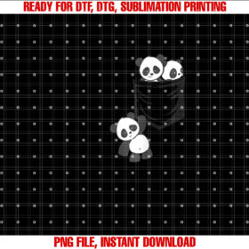 For Panda Lovers Cute Kawaii Baby Pandas in Pocket Shirt  PNG, DTF, DTG, Sublimation Design