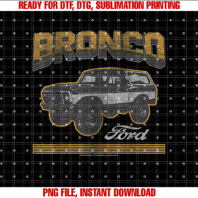 Ford Bronco Suv With Logo Shirt  PNG, DTF, DTG, Sublimation Design