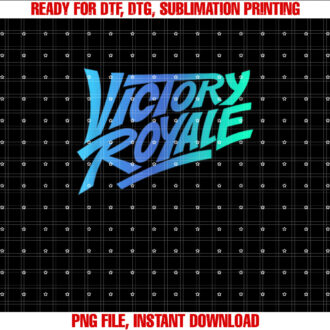 Fortnite Victory Royale Gradient Logo Shirt  PNG, DTF, DTG, Sublimation Design