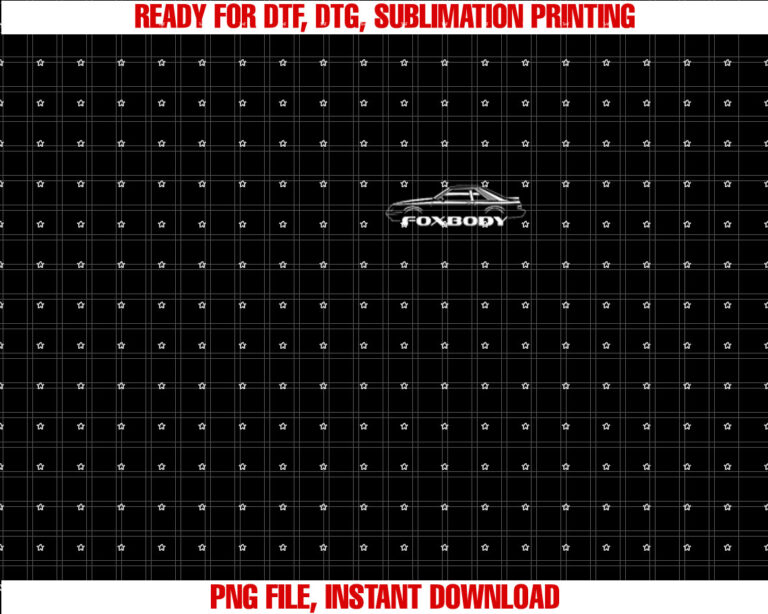Foxbody Gift for the Stang Enthusiast Shirt  PNG, DTF, DTG, Sublimation Design