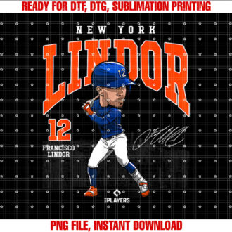 Francisco Lindor New York Baseball Player Shirt  PNG, DTF, DTG, Sublimation Design