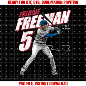 Freddie Freeman Los Angeles Baseball Players Shirt  PNG, DTF, DTG, Sublimation Design