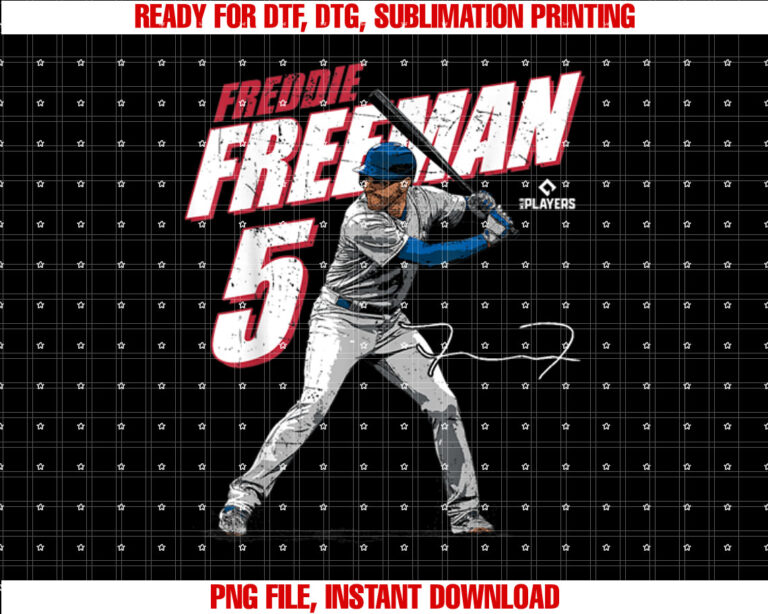 Freddie Freeman Los Angeles Baseball Players Shirt  PNG, DTF, DTG, Sublimation Design