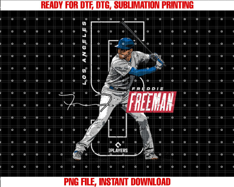 Freddie Freeman Los Angeles Baseball Players Shirt  PNG, DTF, DTG, Sublimation Design