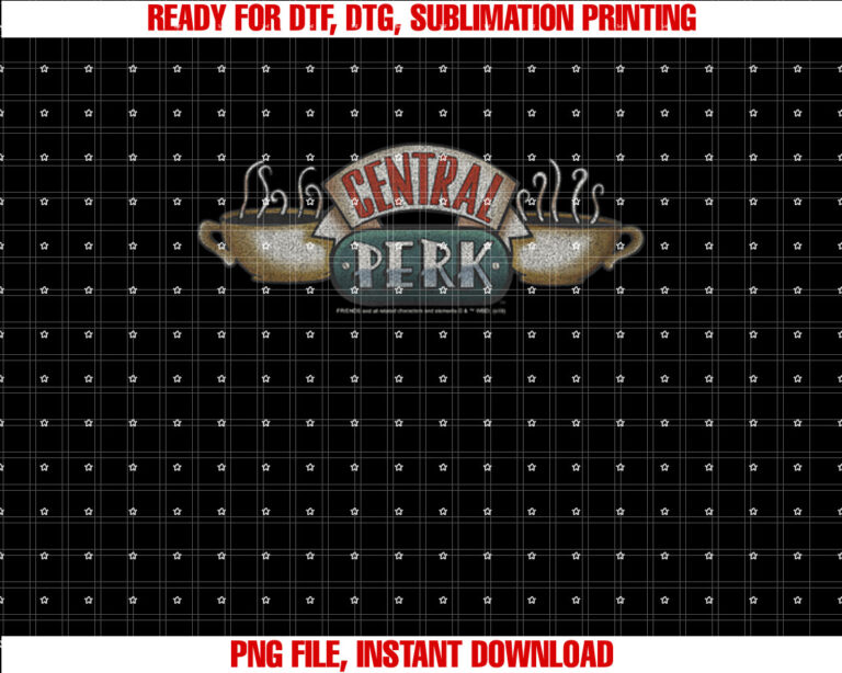 Friends Central Perk Classic Logo Shirt  PNG, DTF, DTG, Sublimation Design