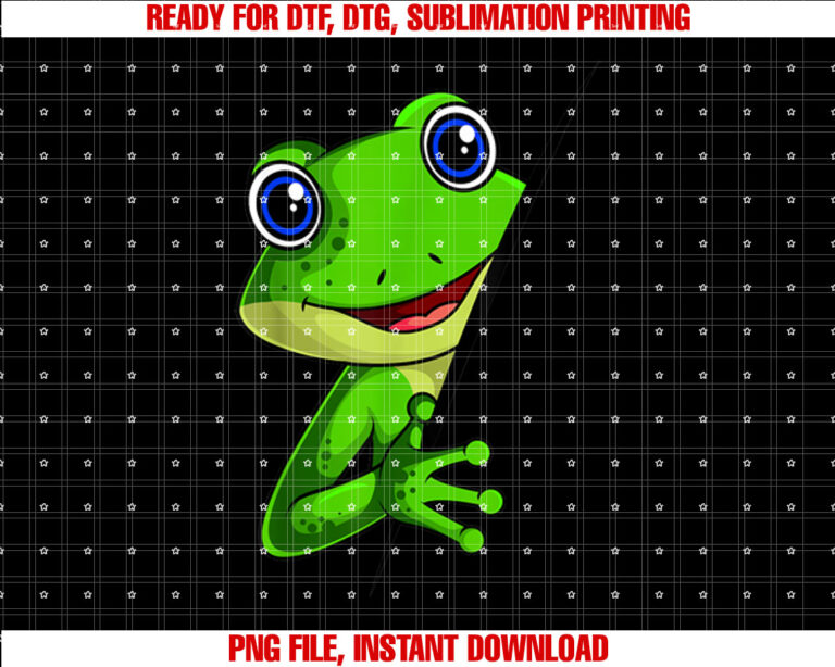 Frog Kids Girls Boys Women Shirt  PNG, DTF, DTG, Sublimation Design