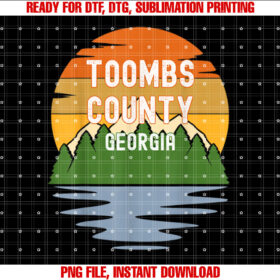 From Toombs County Georgia Vintage Sunset Shirt  PNG, DTF, DTG, Sublimation Design