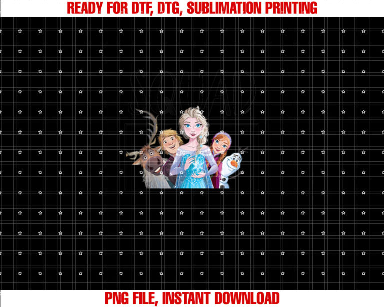 Frozen Squad Shirt  PNG, DTF, DTG, Sublimation Design