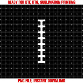 Fun Easy Halloween Football Costume Ball Laces Brown Shirt  PNG, DTF, DTG, Sublimation Design