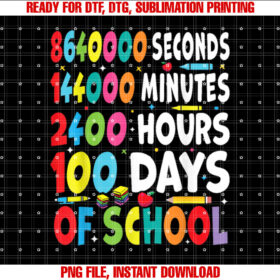 Funny 100 Days of School Outfit for Math Teachers Boys Girls Shirt  PNG, DTF, DTG, Sublimation Design