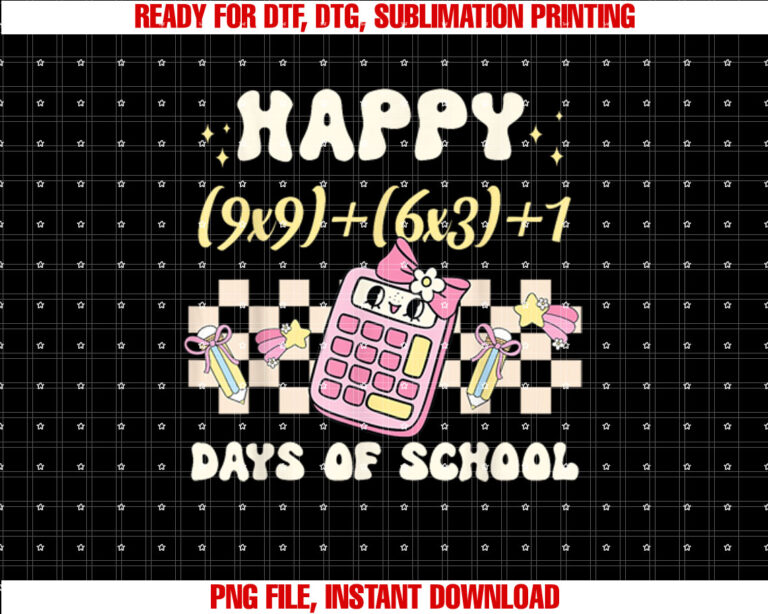 Funny 100th Day Math Formula 100 Days of School Math Teacher Shirt  PNG, DTF, DTG, Sublimation Design