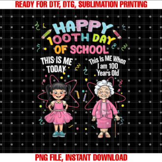 Funny 100th Day of School When I Am 100 Years Old Girl Kids Shirt  PNG, DTF, DTG, Sublimation Design