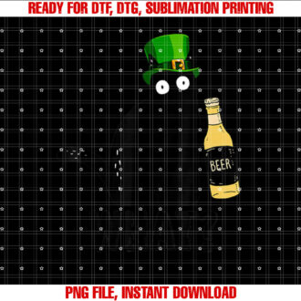 Funny Cat St Patricks Day Pattys Day Cat What Shirt  PNG, DTF, DTG, Sublimation Design