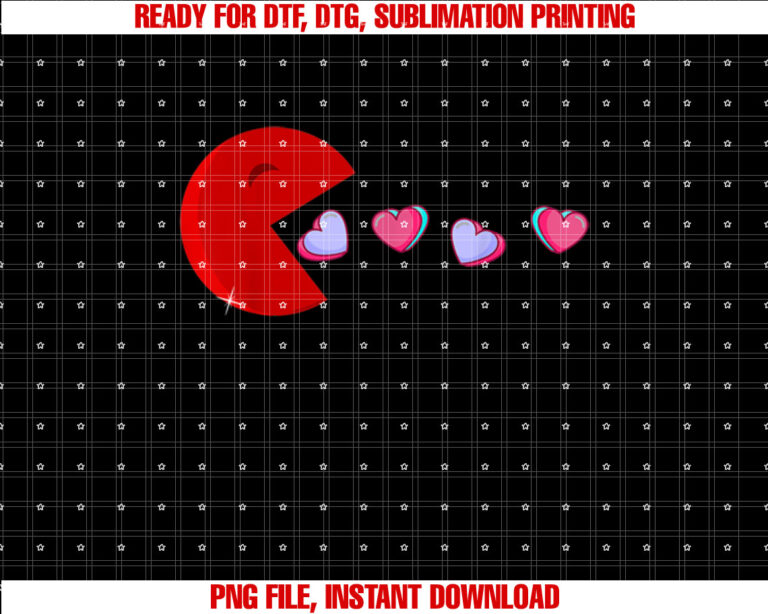 Funny Boys Girls Kids Cute Hearts Valentines Day Shirt  PNG, DTF, DTG, Sublimation Design