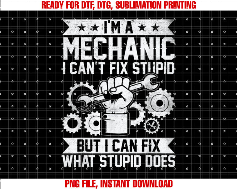 Funny Car Mechanic Engineer Men Women Kids Auto Mechanic Shirt  PNG, DTF, DTG, Sublimation Design