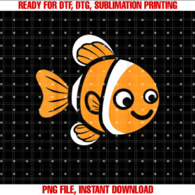 Funny Clown Fish Simple Cute Clownfish Shirt  PNG, DTF, DTG, Sublimation Design