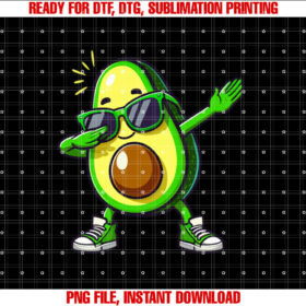 Funny Dabbing Avocado Kids Women Men Avocado Shirt  PNG, DTF, DTG, Sublimation Design