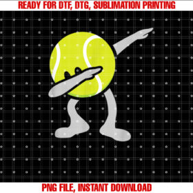 Funny Dabbing Tennis Ball Shirt  PNG, DTF, DTG, Sublimation Design
