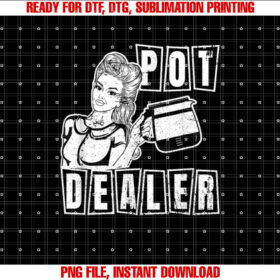 Funny Diner Waitress Retro Server Coffee Pot Dealer Shirt  PNG, DTF, DTG, Sublimation Design