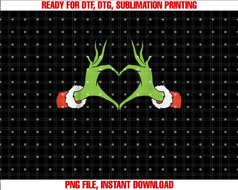 Funny Elf Cute Heart Hands Style Family Christmas Pajamas Shirt  PNG, DTF, DTG, Sublimation Design