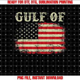Funny Gulf of United States of America Flag Shirt  PNG, DTF, DTG, Sublimation Design