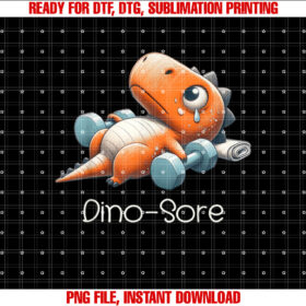 Funny Gym Workout Dinosaur Weight Lifting Gym Dino Sore Shirt  PNG, DTF, DTG, Sublimation Design