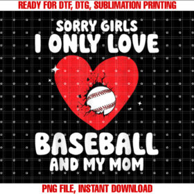 Funny Heart Baseball Valentines Day Boys Shirt  PNG, DTF, DTG, Sublimation Design