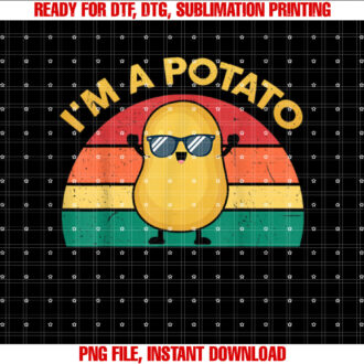 Funny Im a Potato Kids Boy Girl Toddler Cute Graphic Shirt  PNG, DTF, DTG, Sublimation Design