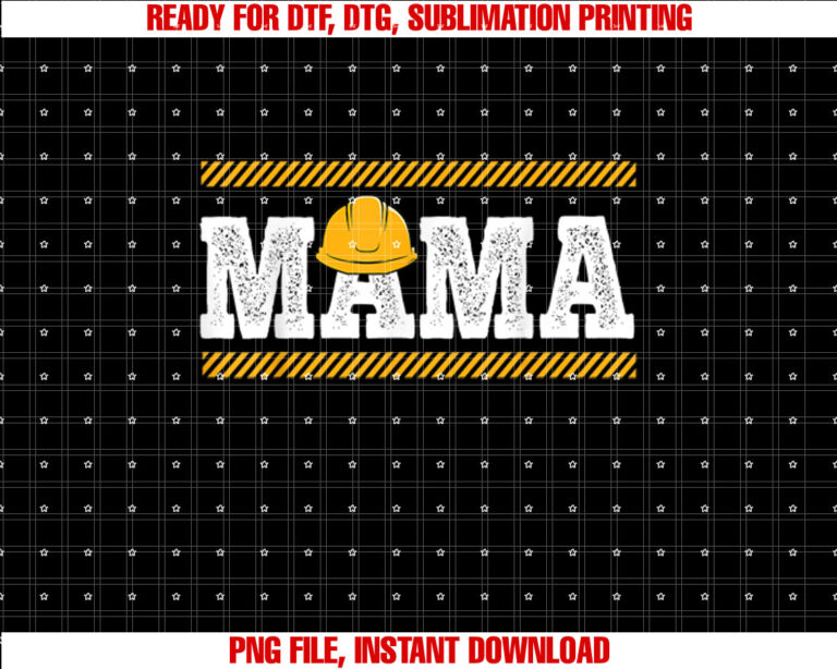 Funny Mama Construction Excavator Kids Boys Matching Family Shirt  PNG, DTF, DTG, Sublimation Design