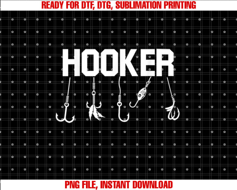 Funny Parttime Hooker Fish Lover Fishing Fisherman Shirt  PNG, DTF, DTG, Sublimation Design