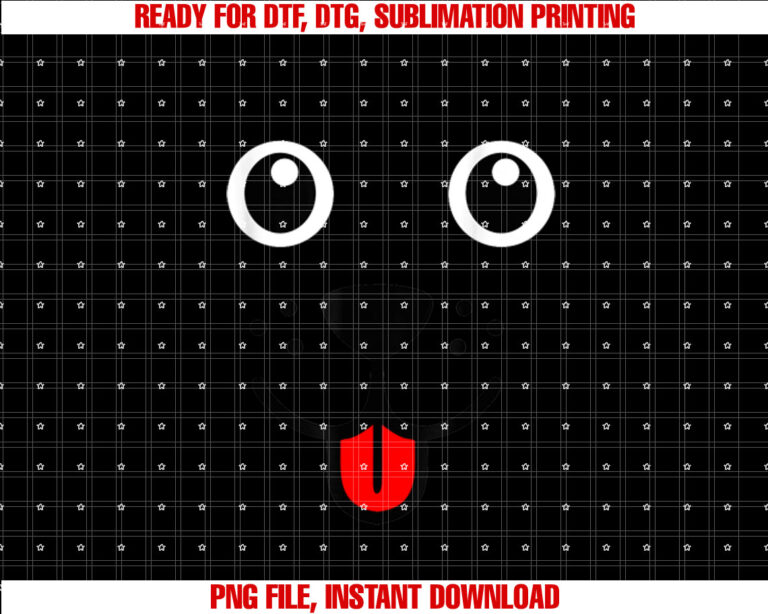 Funny Pet Animal Dog Puppy Happy Emoticon Face Gift Shirt  PNG, DTF, DTG, Sublimation Design