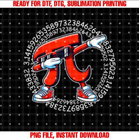 Funny Pi Symbol Dabbing Pi Day Kids Youth Boys Pi Math Shirt  PNG, DTF, DTG, Sublimation Design