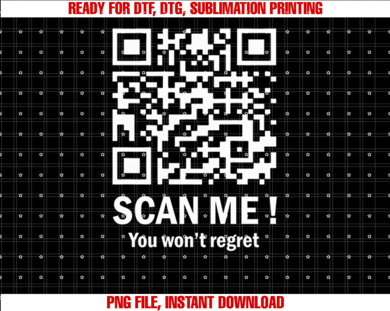 Funny Qr Scan Me Trump 4547 Trump Dancing Code Back Shirt  PNG, DTF, DTG, Sublimation Design
