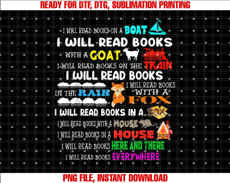 Funny Read My Day for Kids Boy Girls I Will Read Book Shirt  PNG, DTF, DTG, Sublimation Design