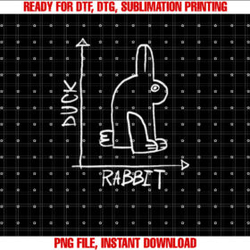 Funny Science Nerd Duck or Rabbit Physics Math Geek Shirt  PNG, DTF, DTG, Sublimation Design