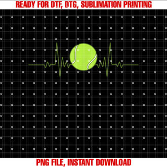 Funny Tennis Heartbeat Art for Tennis Player Men Women Kids Shirt  PNG, DTF, DTG, Sublimation Design