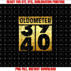 Funny Turning 40yrs Old Meter High Mileage 40 Years Odometer Shirt  PNG, DTF, DTG, Sublimation Design