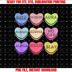 Funny Valentines Day Skibidi Valentines Day Brain Rot Shirt  PNG, DTF, DTG, Sublimation Design