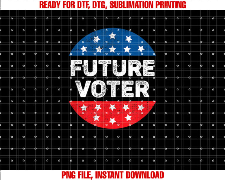 Future Voter Kids Ns Vintage 2024 Election Vote Shirt  PNG, DTF, DTG, Sublimation Design