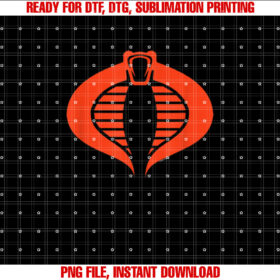 Gi Joe a Real American Hero Cobra Command Logo Shirt  PNG, DTF, DTG, Sublimation Design